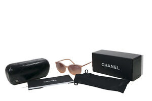 Chanel 5278 Oval Sunglasses Beige Nude Frame Brown Gradient Lens Case Box